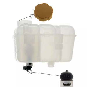 D2P Radiator Expansion Header Coolant Tank Compatible With 2004-2014 Opel Astra H H, 2004-2010 Vauxhall Astra MK V 1.3 Replaces 093179469