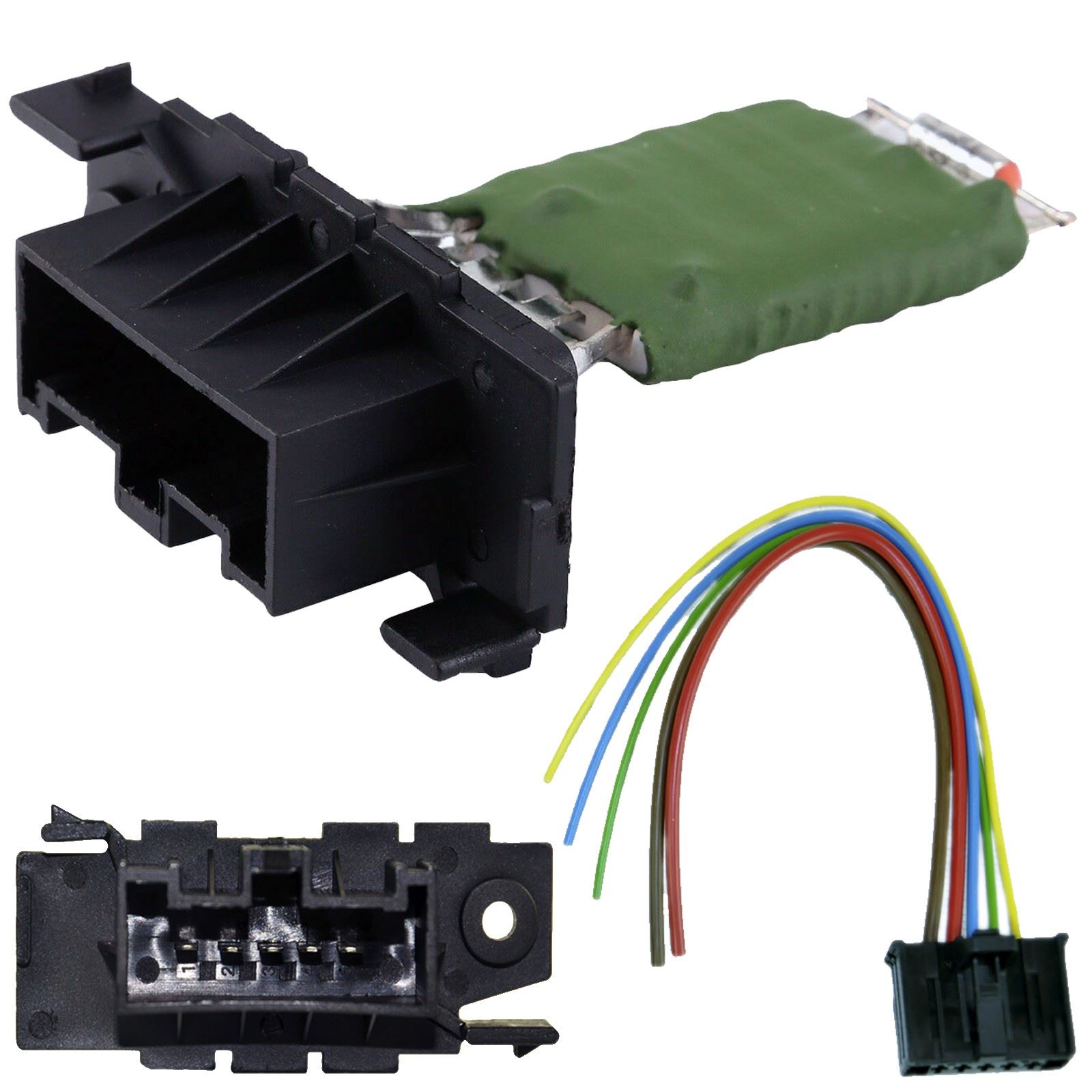 D2P Heater Blower Motor Fan Resistor & Wiring Loom Compatible With 08-16 Alfa Romeo Mito 955, 10-16 Fiat Doblo 263, 05-16 Grande Punto 199, 12-18 Opel Adam Hatchback | 13248240