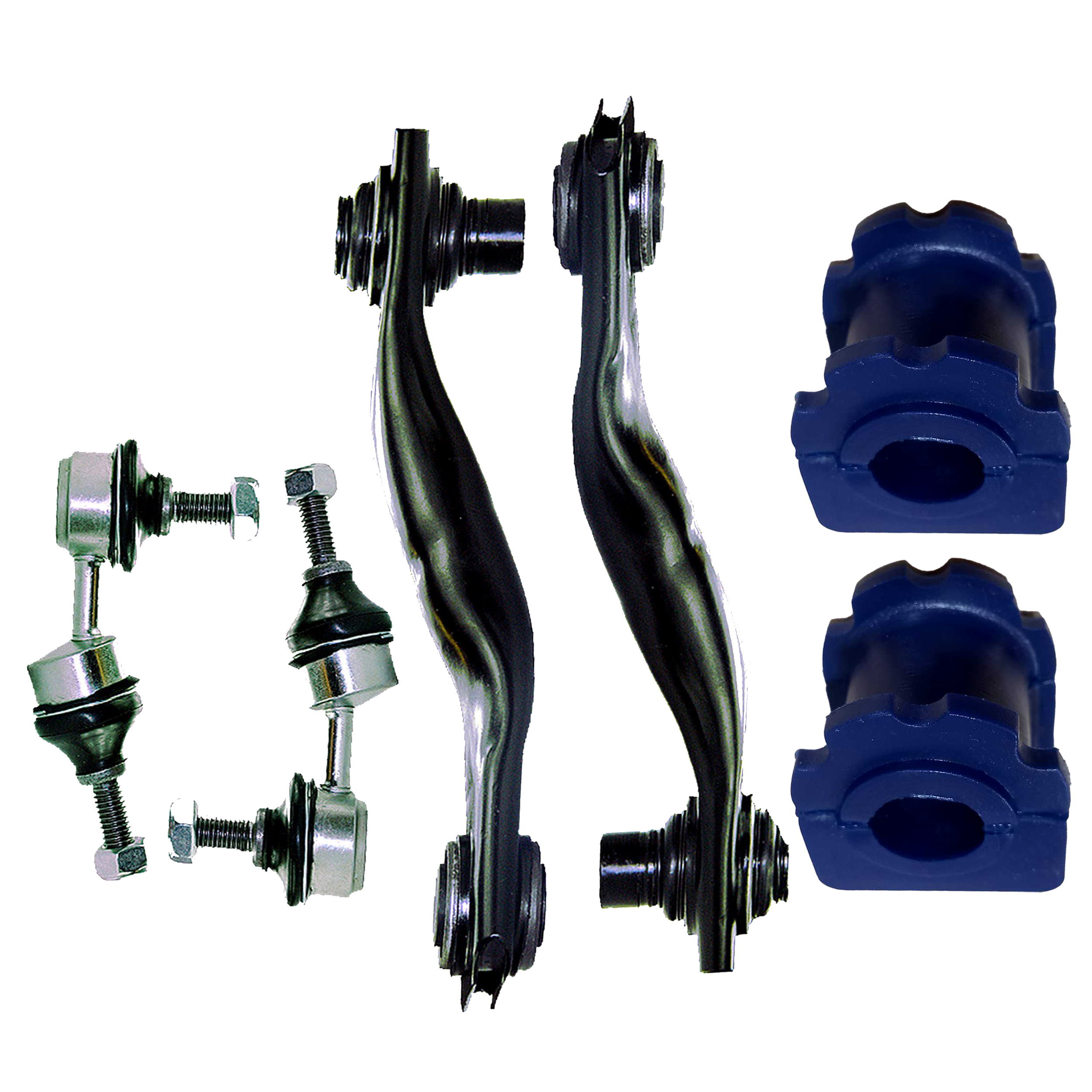 C2S50863 Rear Lower Control Arms Poly Bushes & Drop Links Kit Replacement For Jaguar X-type
