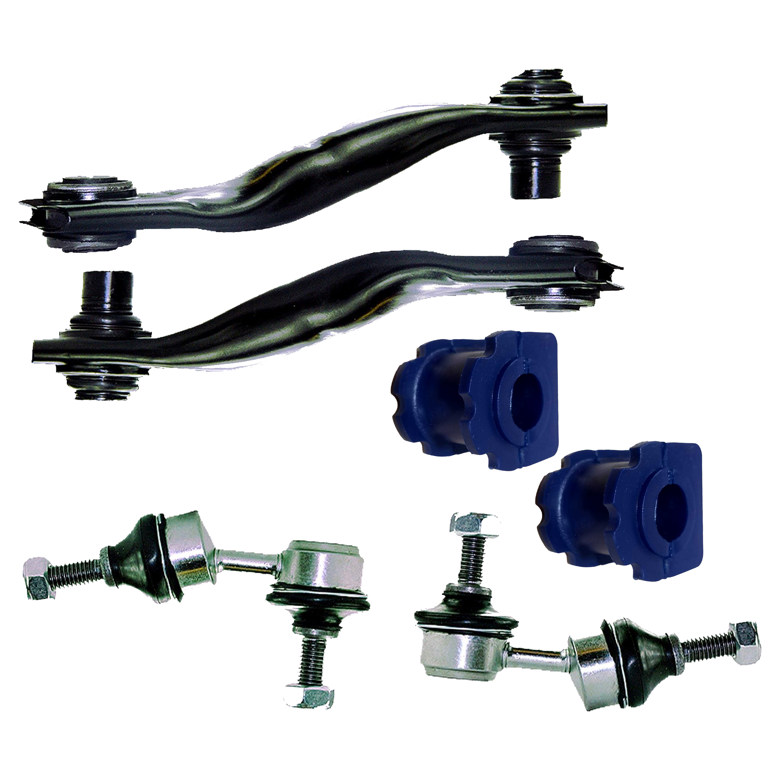 C2S50863 Rear Lower Control Arms Poly Bushes & Drop Links Kit Replacement For Jaguar X-type - Image 4