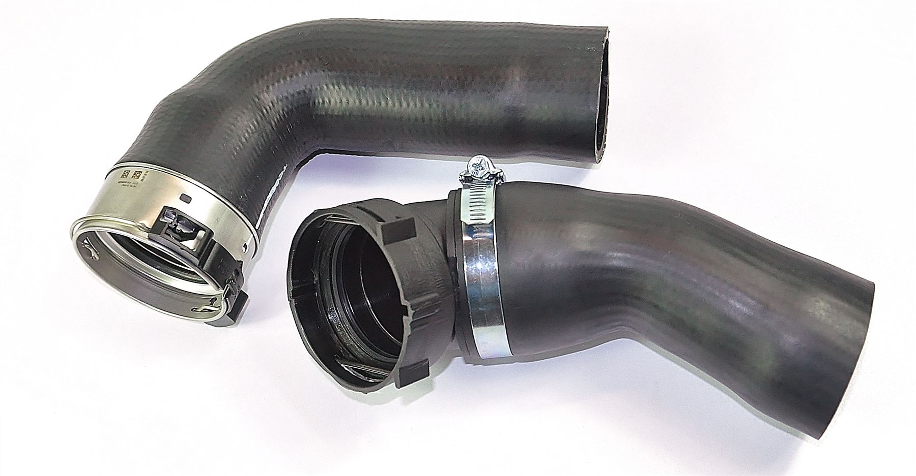 2X Intercooler Turbo Hose Pipe Top & Bottom Side 11617799402 For BMW E60, E61, 525D, 530D, 535D