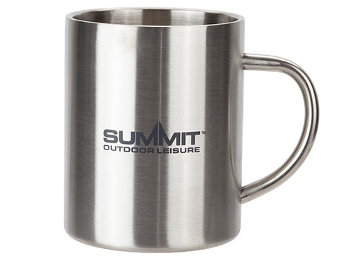 Summit Stainless Steel Double Walled Mug with Logo Outdoor Camping