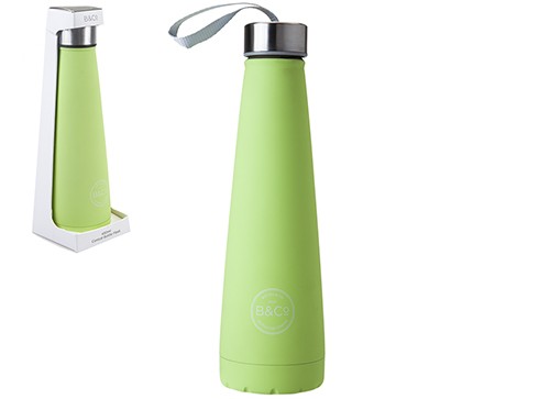 Summit B&Co 450ml Conical Bottle Flask Rubberised Apple Green