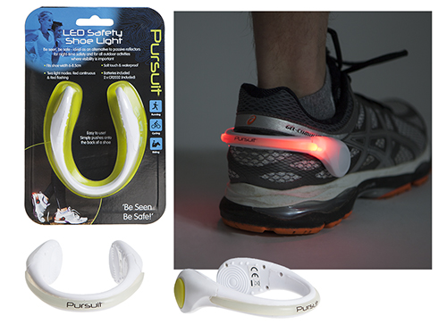 Summit Pursuit Led Glowing Safety Shoe Light - For Night Walking Running Fitness White/ Green