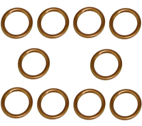14Mm Oil Sump Plug Washers (Set Of 10) Or Peugeot, Citroen, Volvo & Toyota 30725034, 8653809, 0313.27