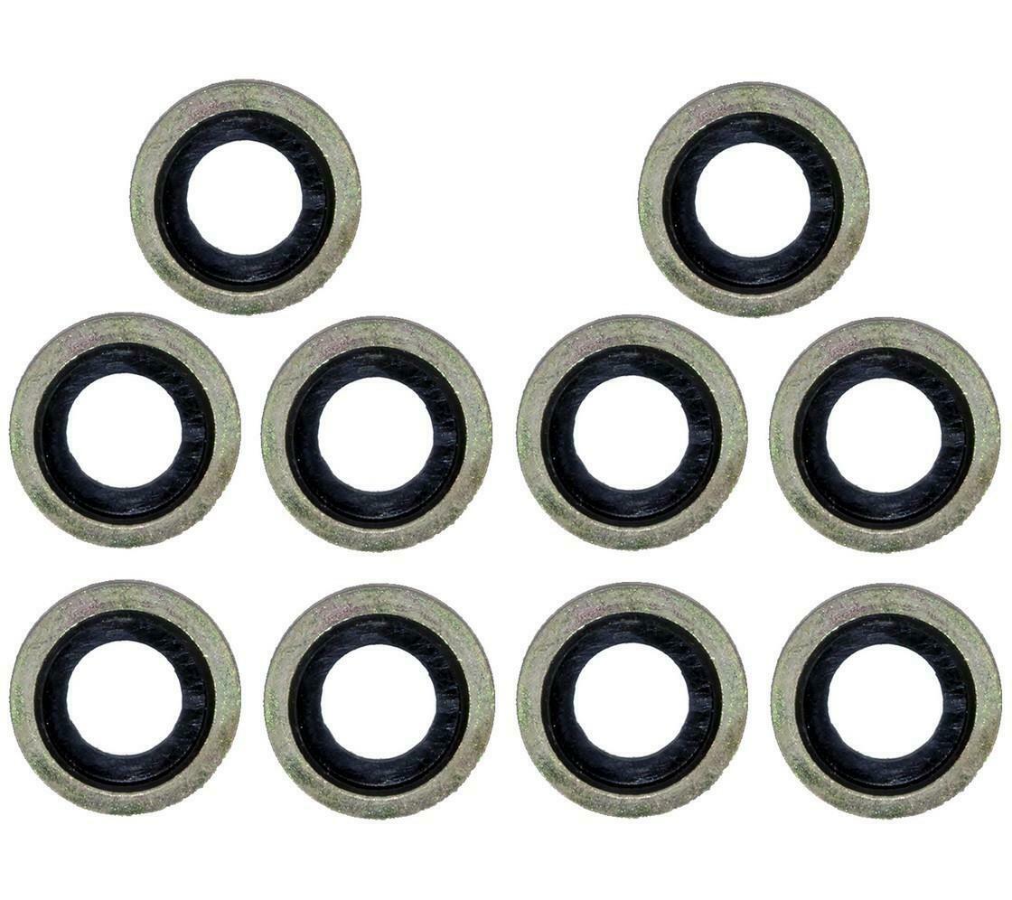 Oil Drain Sump Plug Washers/Seal Ring X10 Fiat, Mitsubishi, Peugeot, Renault, Volvo, Citroen 016454, Tp016454