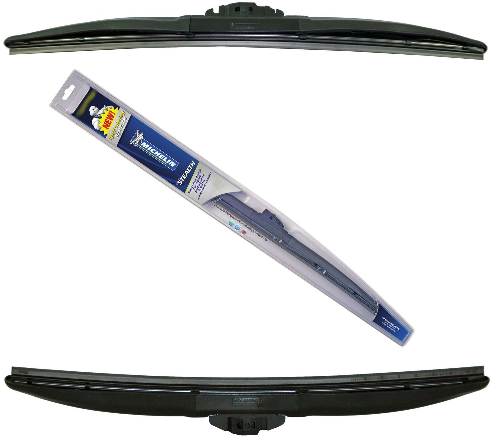 Genuine MICHELIN STEALTH Hybrid Front Wiper Blades Set 450mm/18'' + 500mm/20"