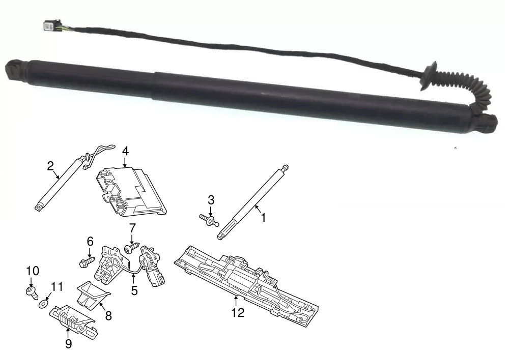 REAR RIGHT SPINDLE DRIVE/GAS STRUT SPRING ELECTRIC TAILGATE BOOT FOR VOLVO XC90