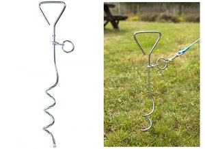Summit Dog Tether Spiral Corkscrew Stake Anchor Camping Caravan Outdoor