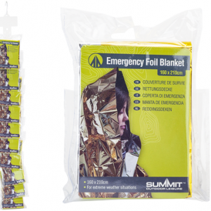 Summit 1.6*2.1M Emergency Blanket On Clip Strip - 1 unit