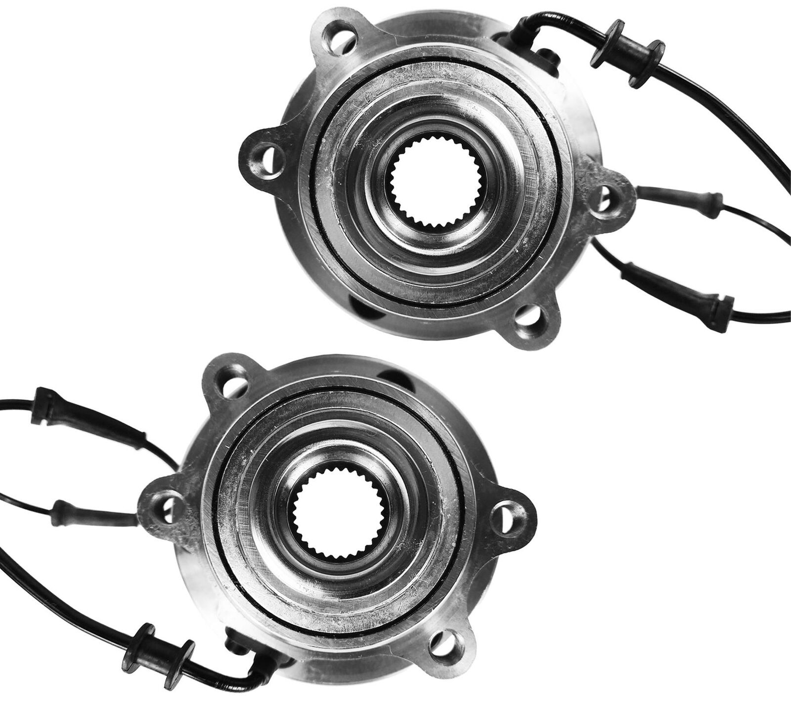 Front Hub Wheel Bearing Kit Pair Inc ABS Sensor For Nissan Pathfinder R51 - Image 4