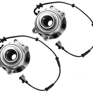 Front Hub Wheel Bearing Kit Pair Inc ABS Sensor For Nissan Pathfinder R51
