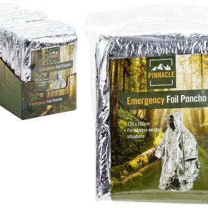 Summit Pinnacle 1.3*1.0M Emergency Foil Poncho In Cdu - 1 Unit