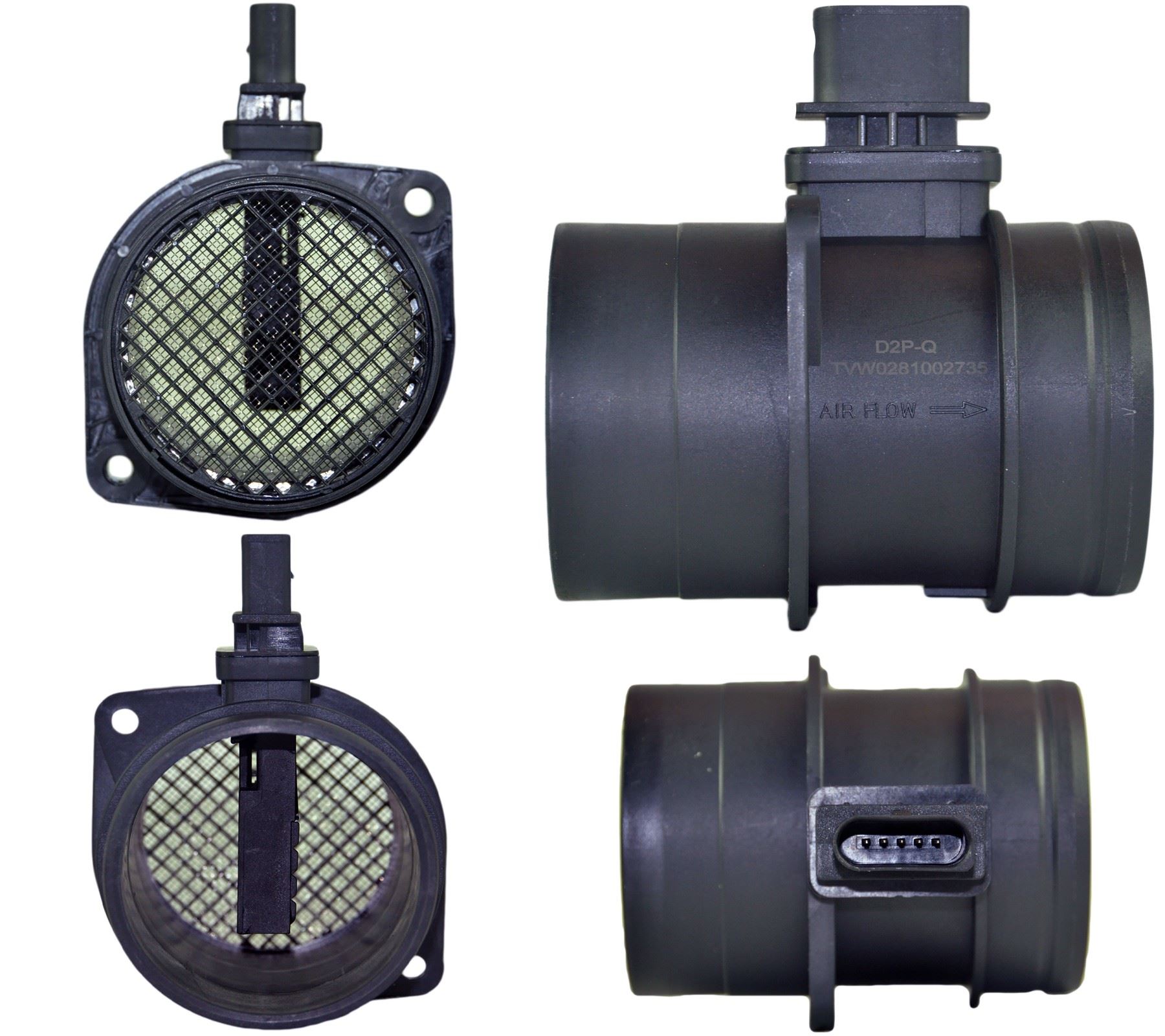 0281002735 Mass Air Flow Meter Sensor Replacement For Touareg, Multivan Mk5, Transporter Mk5 - Image 4