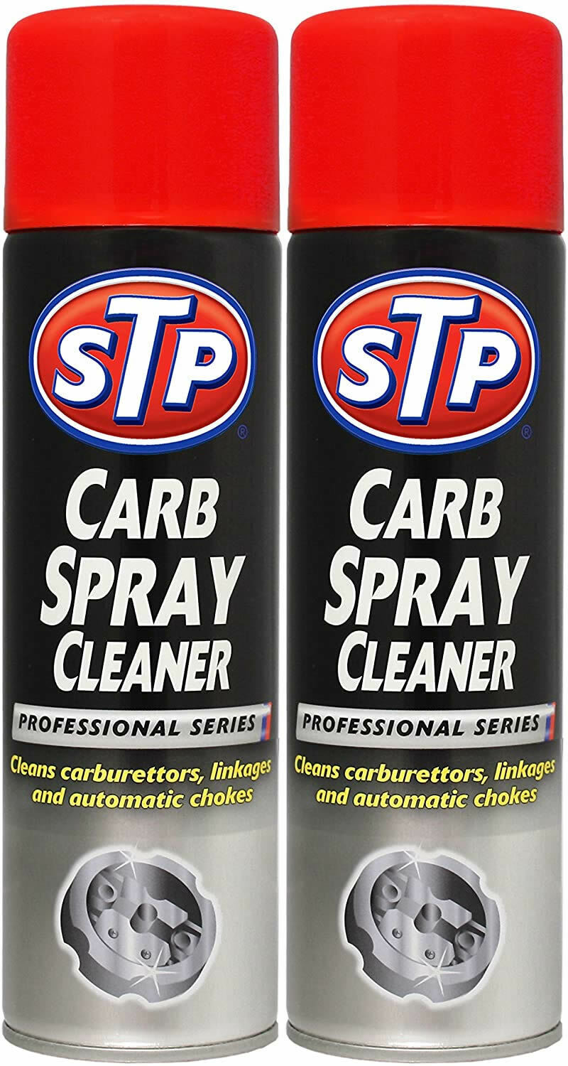 2 x STP CARB CLEANER SPRAY CARBURETTOR INTAKE SPRAY CLEANER PROFESSIONAL 500ML