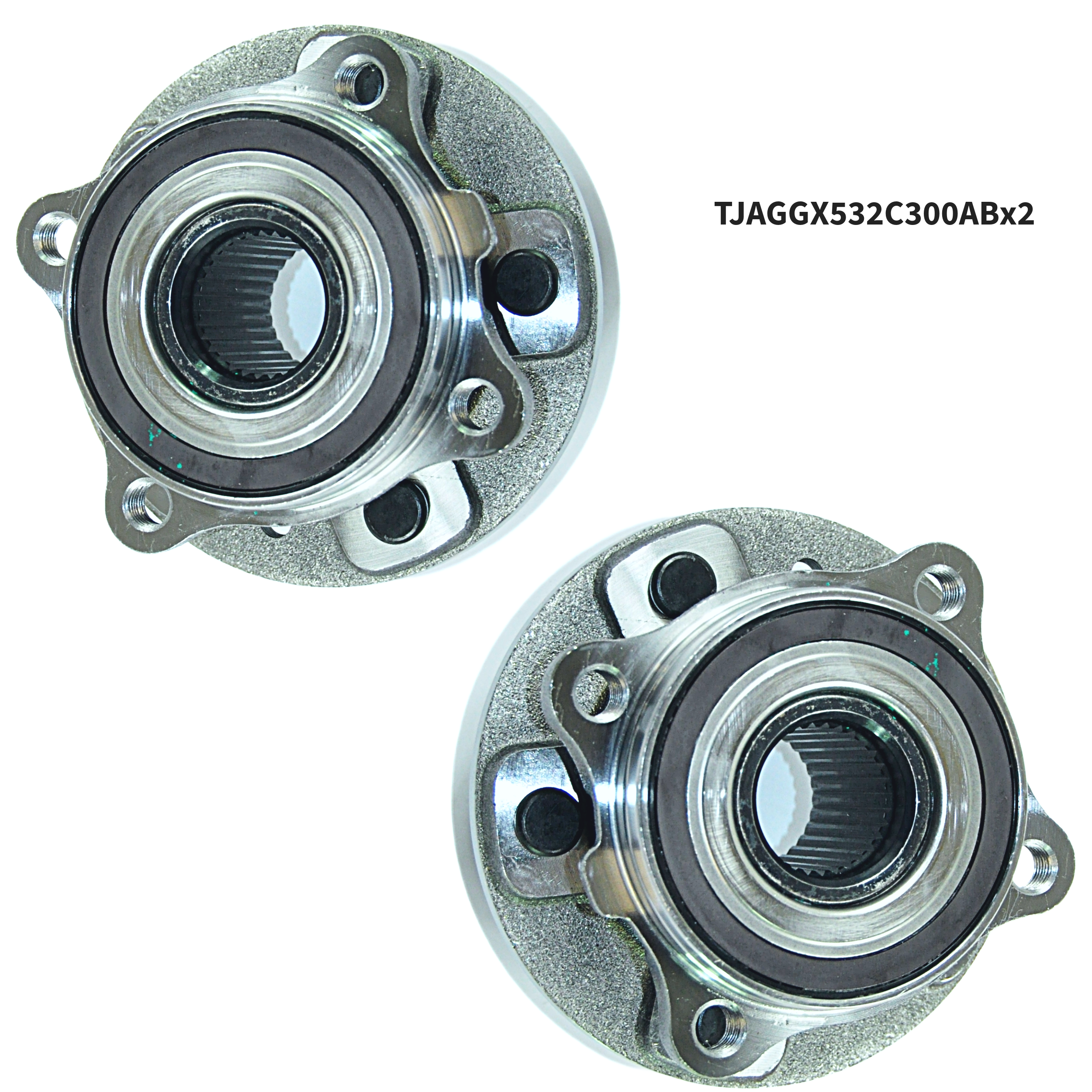 D2P Wheel Bearing Hubs Pair Replacement For Front Left & Right Compatible With 2014 On Jaguar F Type X152 Replaces GX532C300AB - Image 2