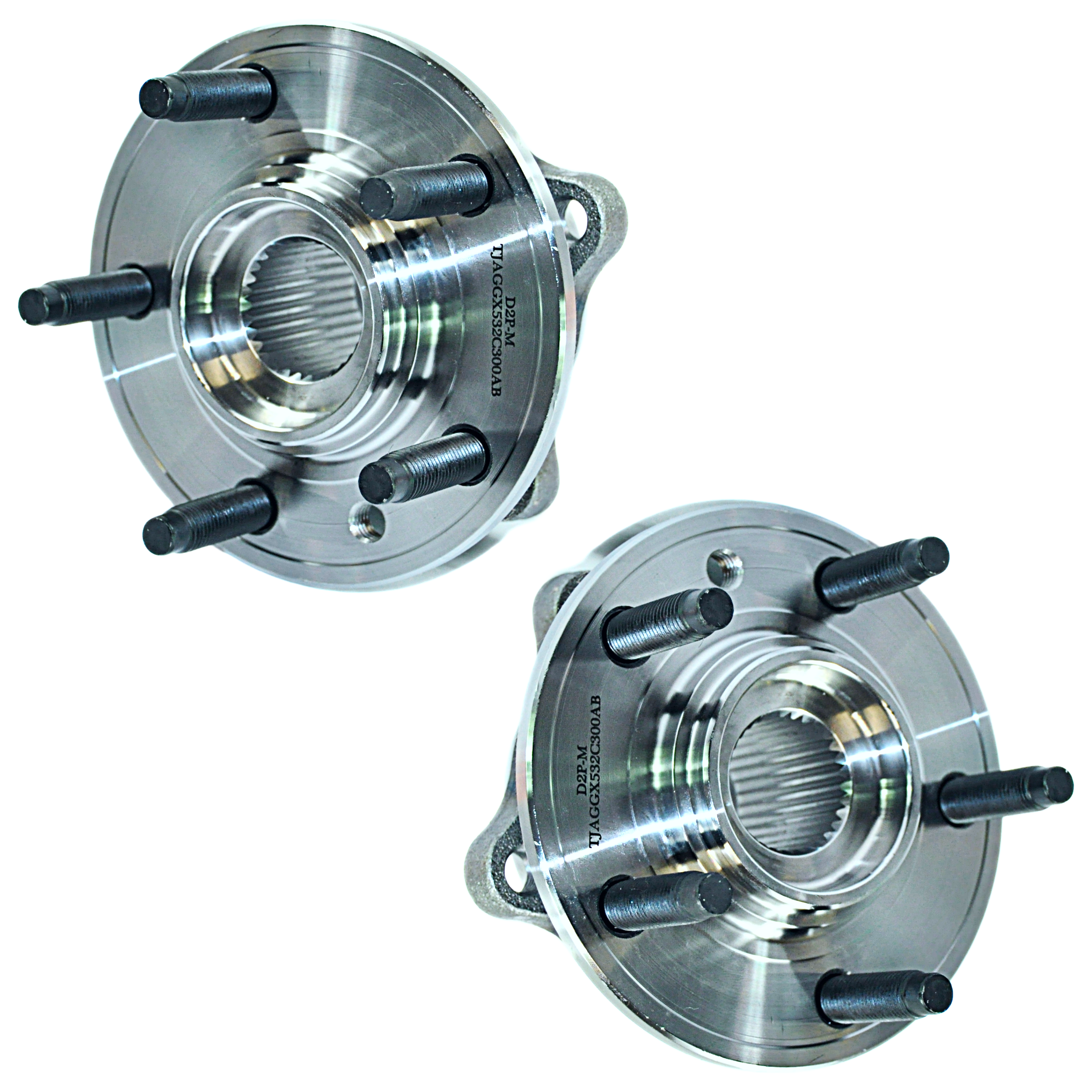 D2P Wheel Bearing Hubs Pair Replacement For Front Left & Right Compatible With 2014 On Jaguar F Type X152 Replaces GX532C300AB - Image 4