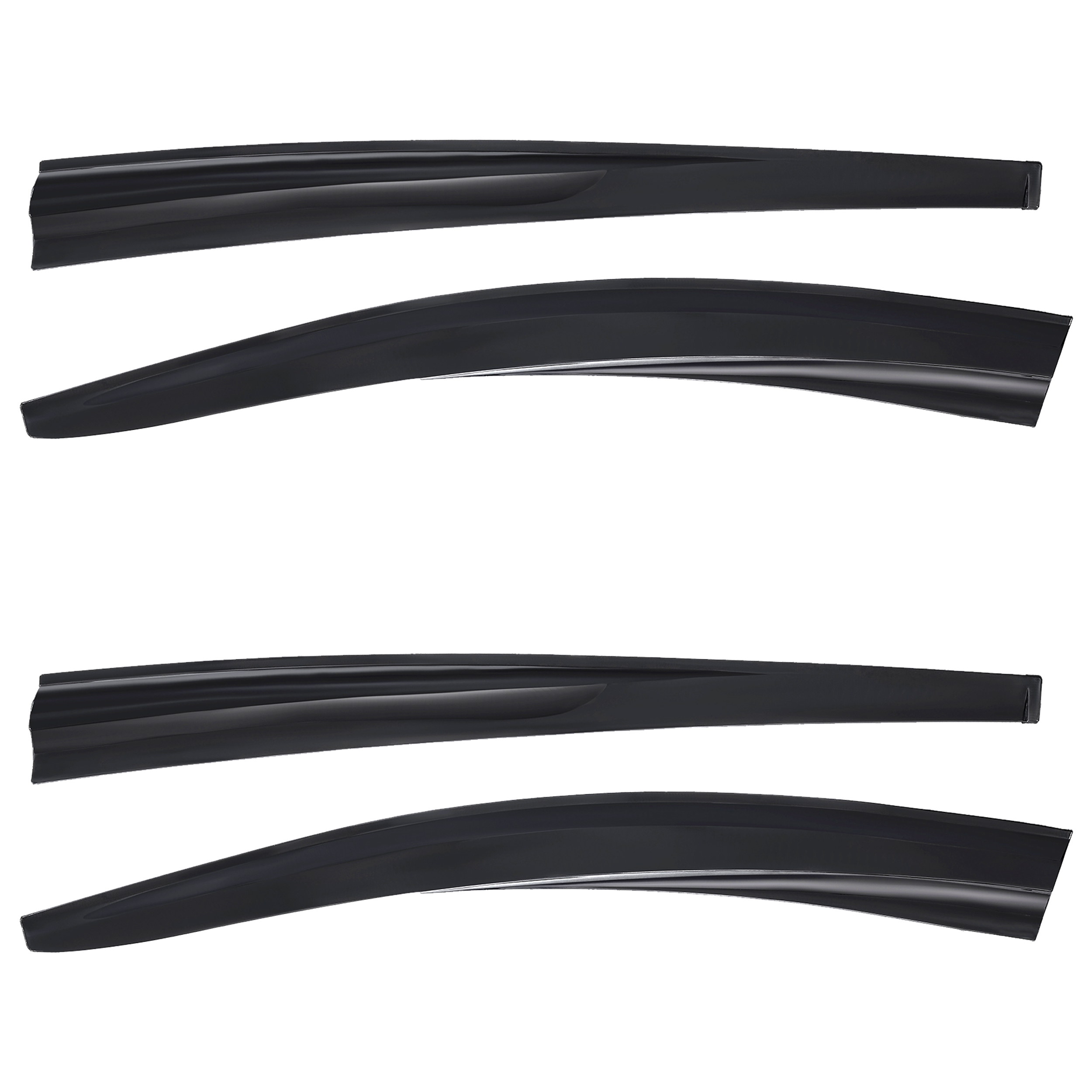 4pcs Of Front & Rear Wind Deflectors for Dacia: Sandero