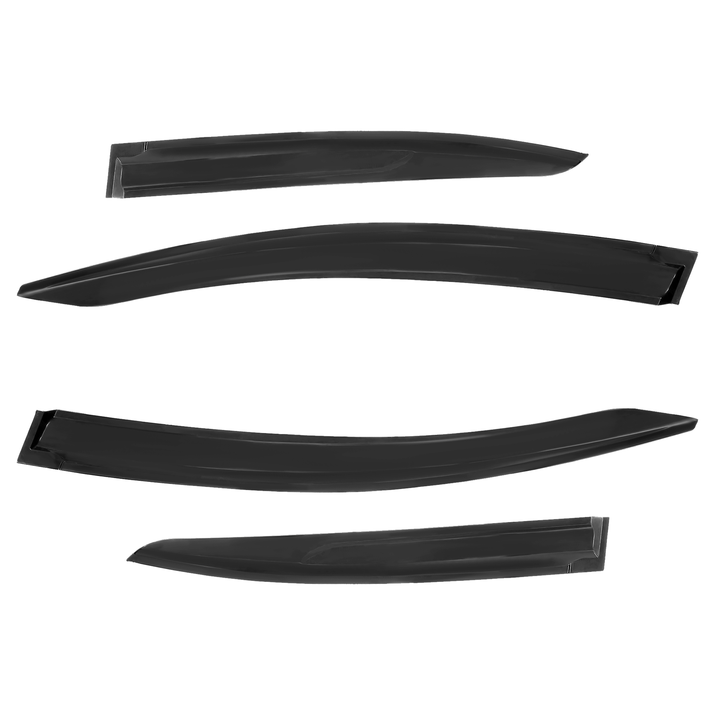 4pcs Front And Rear Wind Rain Sun Smoke Deflectors for Honda: Civic 2012-2016 SEDAN