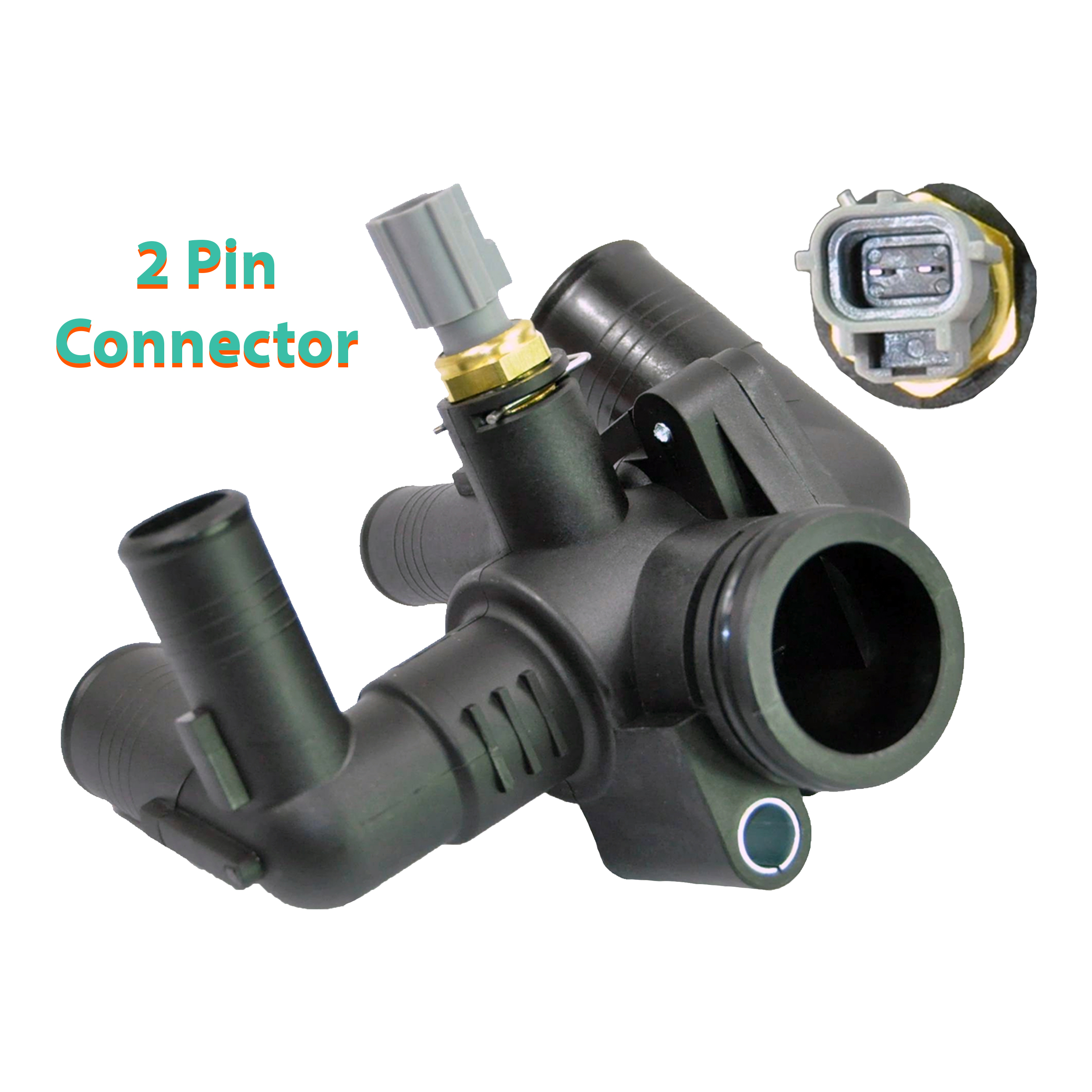 D2P Front Axle Thermostat Housing Replacement | Compatible With 00-07 Ford Ranger, 00-07 ourneo Custom V362, 00-24 Transit Bus, 08-14 Transit Custom V362, 06-14 Transit Tourneo Bus 2.2 Tdci | 1731770