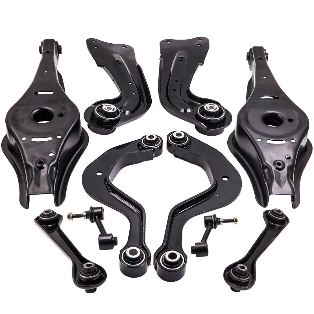 D2P Rear Upper Lower Suspension Wishbone Control Arms Kit Replacement | Compatible With 03-12 Audi A3 8P1, 08-13 A3 Convertible 8P7, 04-13 A3 Sportback 8PA, 10-18 Audi Q3 8UB 8UG | 1K0505223K