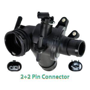 D2P Front Axle Engine Coolant Thermostat Replacement | Compatible With 08-14 Mercedes C-class, 11-24 C-class Coupe, 08-14 C-class T-model, 09-16 E-class | 6512000615