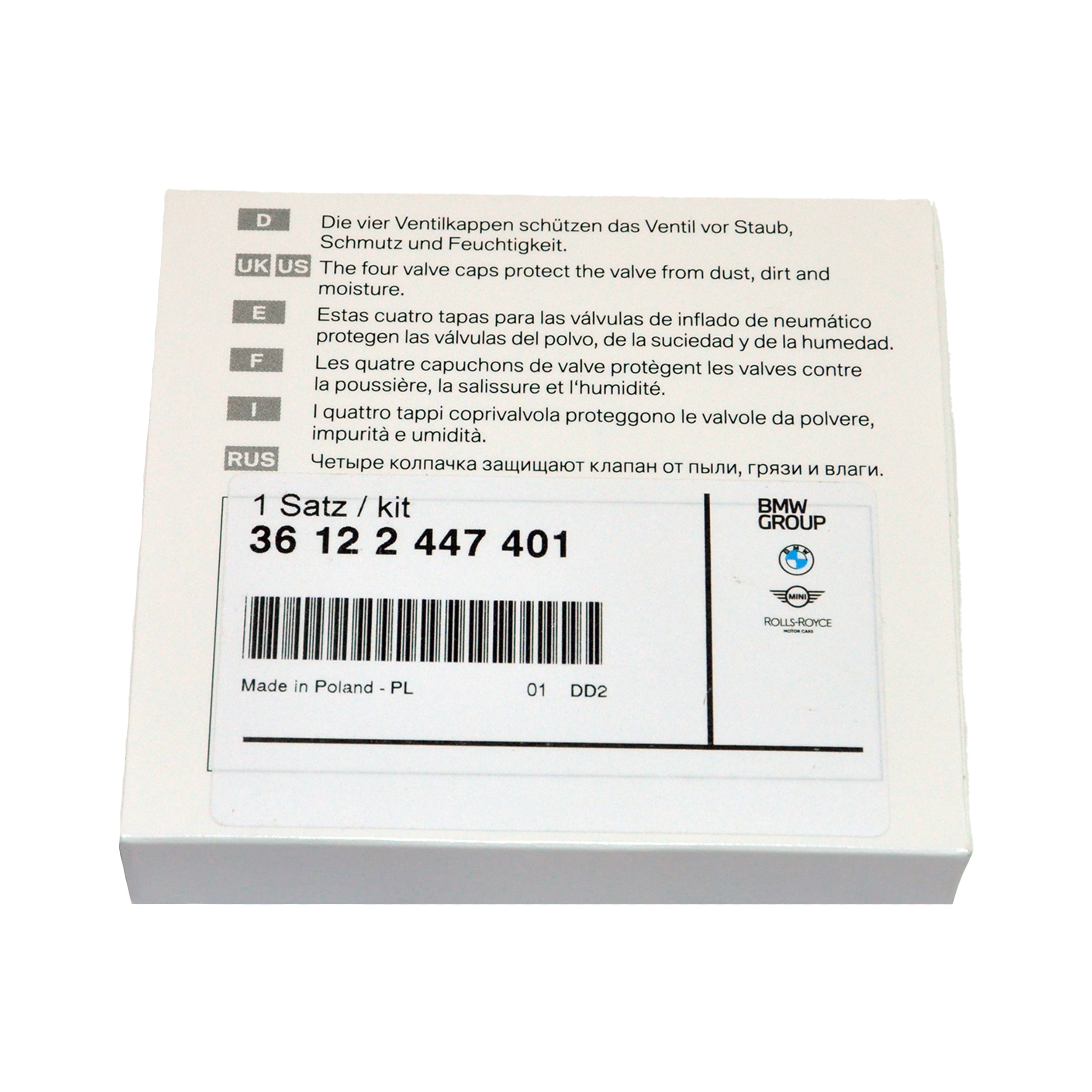 Genuine Bmw 4x Wheel Tyre Air Valve Caps For X1-x7 F20 F87 F45 F30 Z4 G14 36122447401 - Image 4