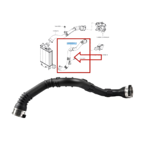 D2P Turbo Intercooler Hose Pipe Compatible With 13-24 Nissan Qashqai II 1.5, 1.6, 16-23 Renault Grand Scenic 4 1.5 | 1446000Q1B
