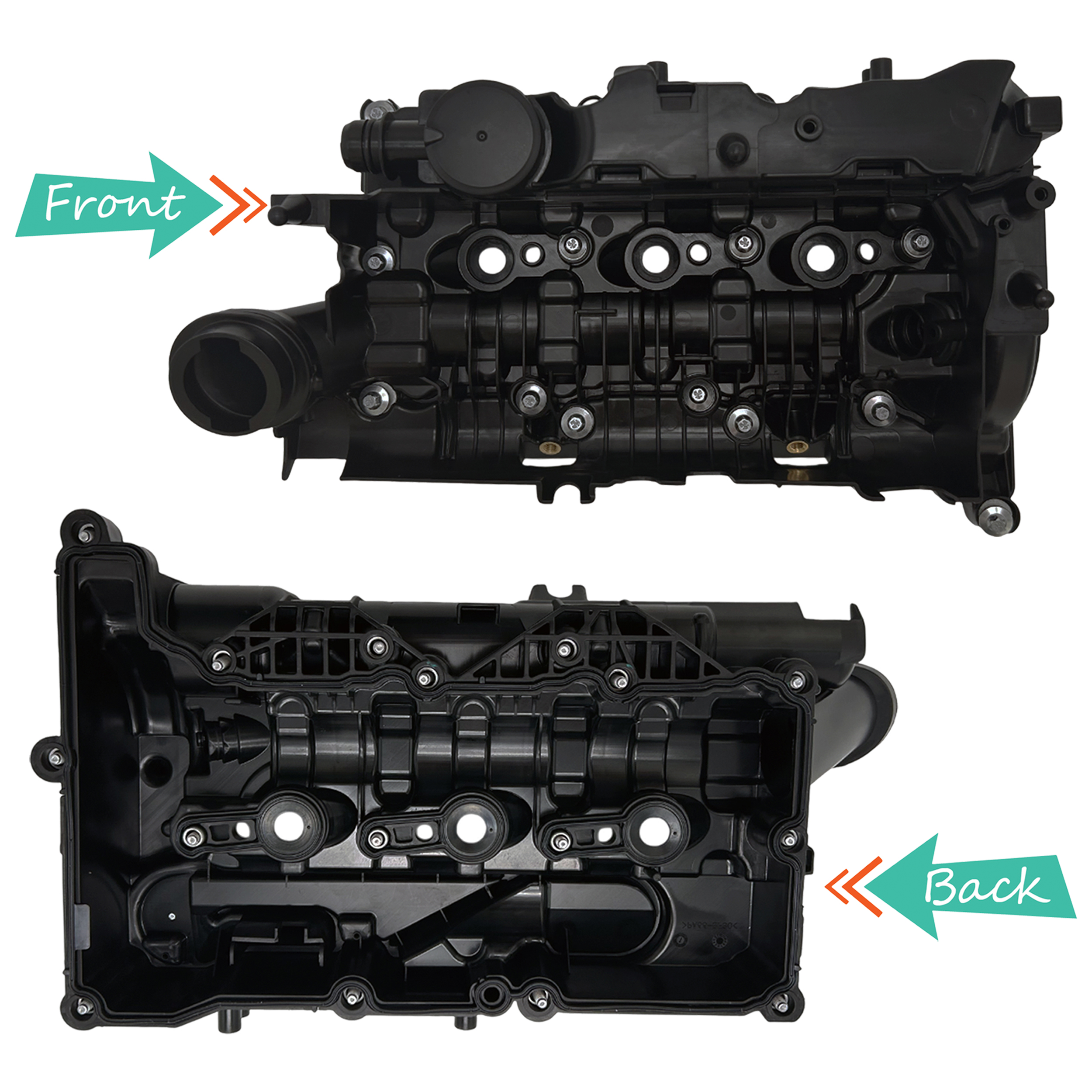 D2P Front Cylinder Head Cover Rocker Cover Replacement | Compatible with 2015-2019 Bmw 1 Sports Hatch F20 114 D, 116 D, 2014-2018 Bmw 2 Active Tourer F45 214 D, 216 D | 11128511342