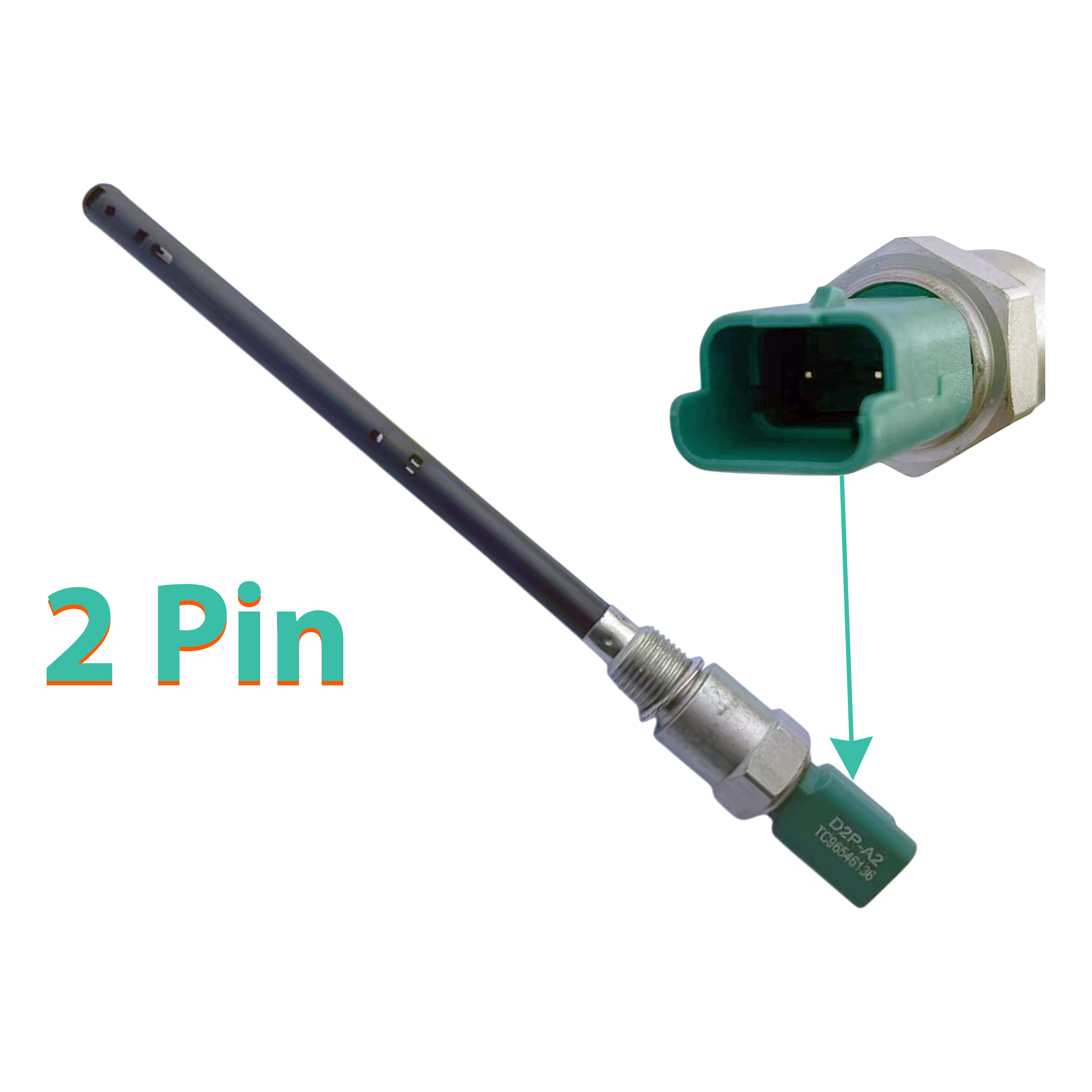 D2P 2-Pin Engine Oil Level Sensor Compatible With 2005-2011 Citroen Berlingo / Berlingo 1.6 HDi Replaces 96546136