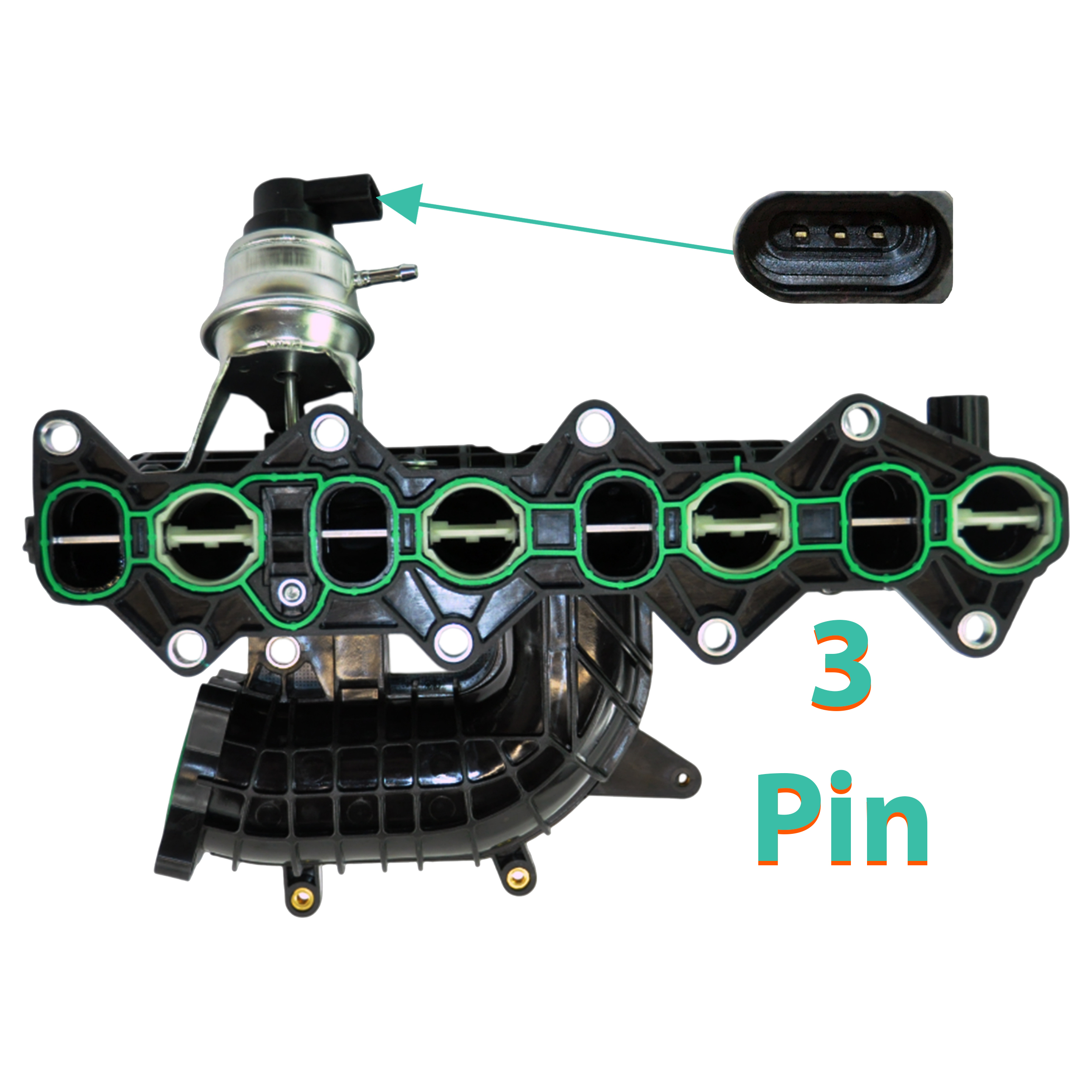 D2P Front Intake Inlet Manifold & Gasket Replacement | Compatible With 10-15 Vauxhall / Opel Antara A L07 2.2 CDTi | 25193560