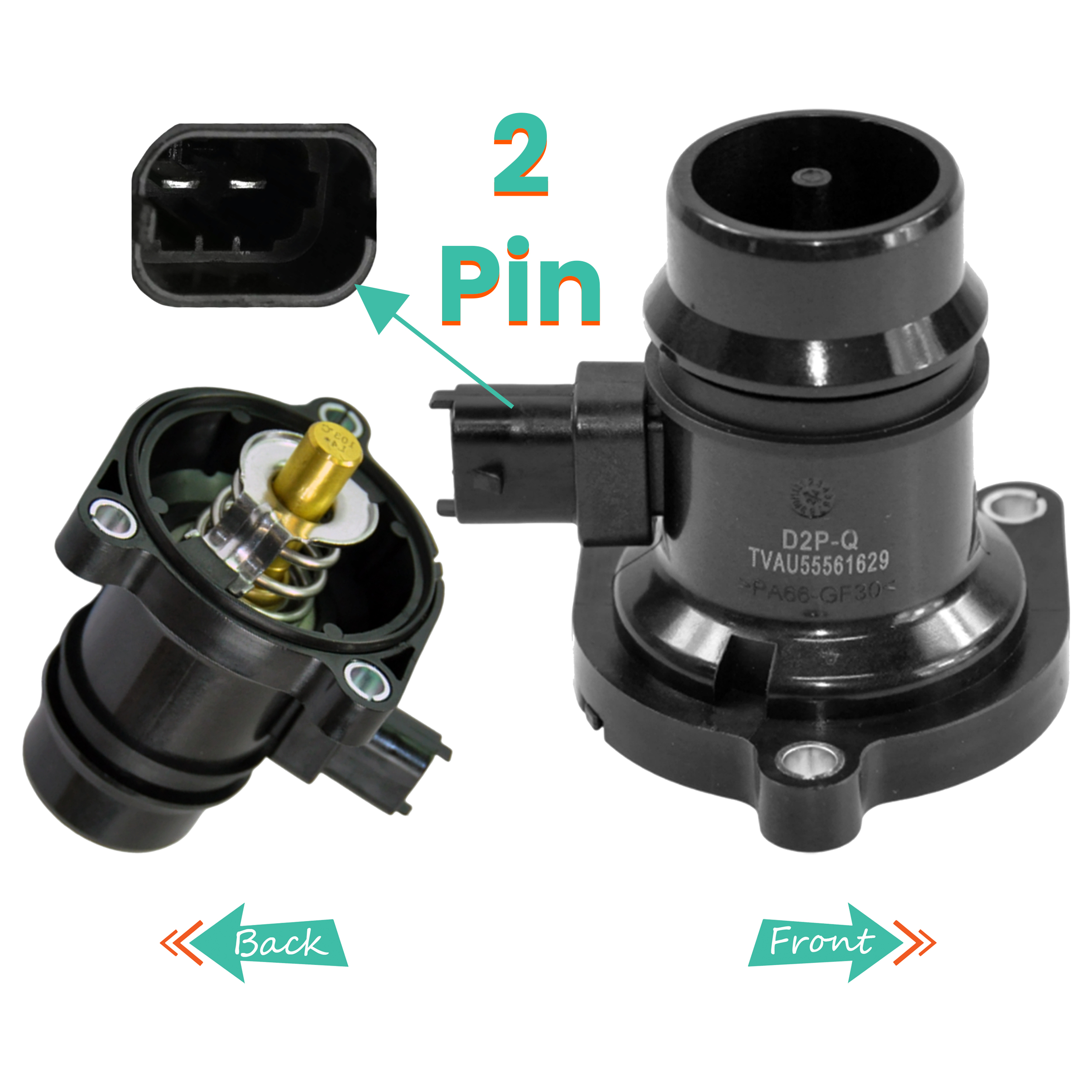 Thermostat Coolant For Opel: Adam, Ampera, Astra, Astra J, Corsa, Meriva