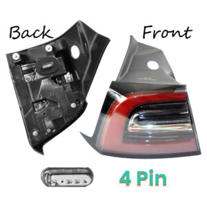D2P Rear Right Driver Side Outer Tail Light Brake Lamp Replacement | Compatible With 2017-2025 Tesla Model 3, Y Replaces 1077398-00-F