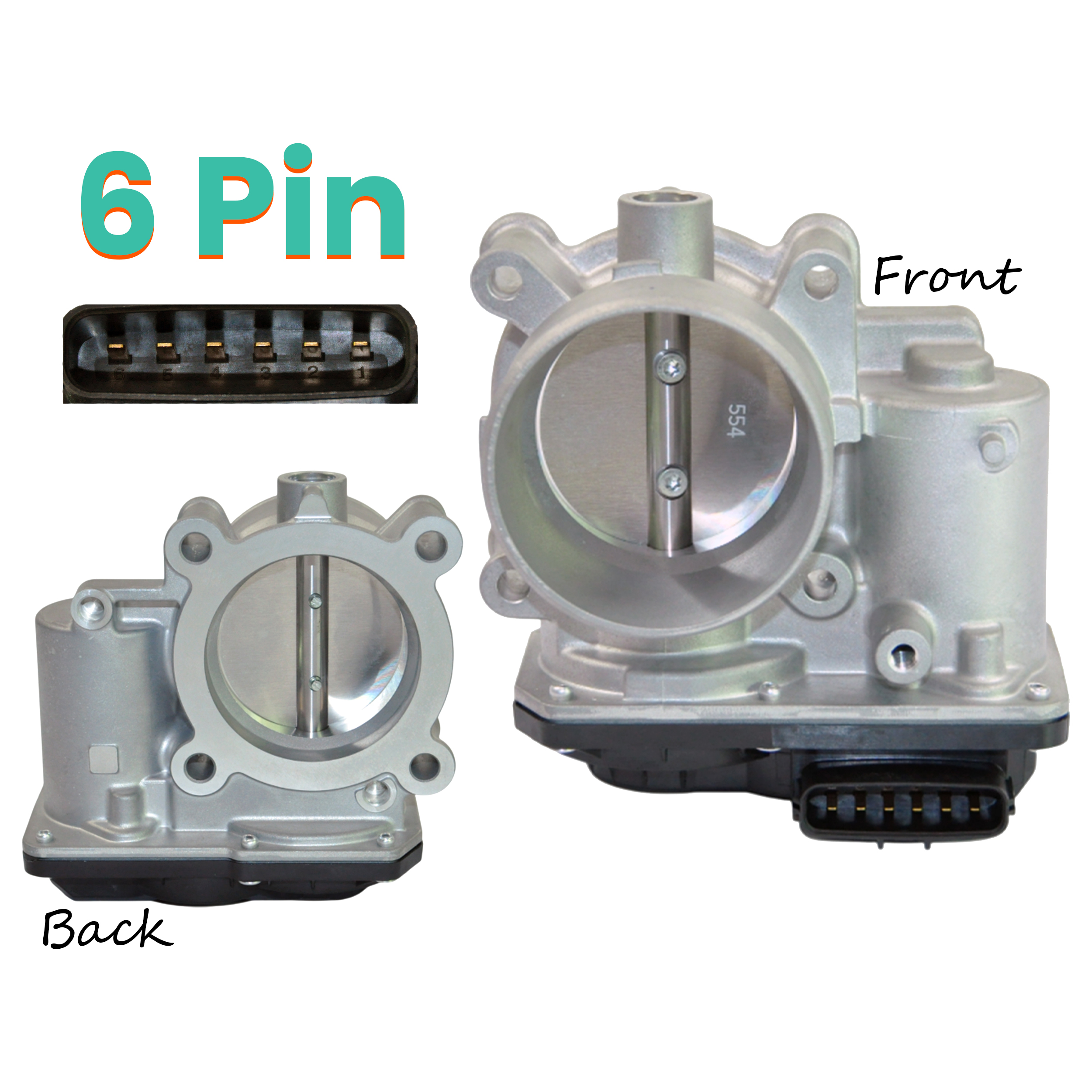 Mazda throttle body OEM 220300T120 front view